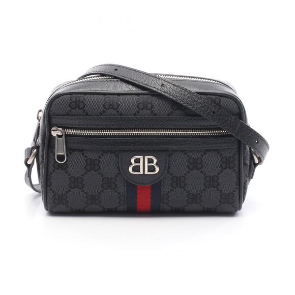 Balenciaga x Gucci The Hacker Project Web Line Shoulder Bag, Canvas and Leath... - Picture 1 of 5